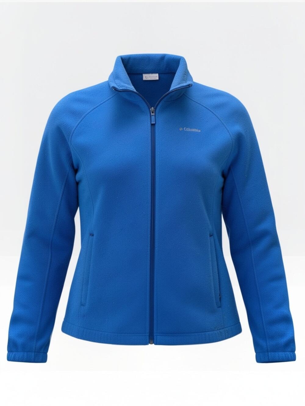 Columbia Women’s Large Blue Full Zip Fleece Jacket Outdoor Casual Long Sleeve